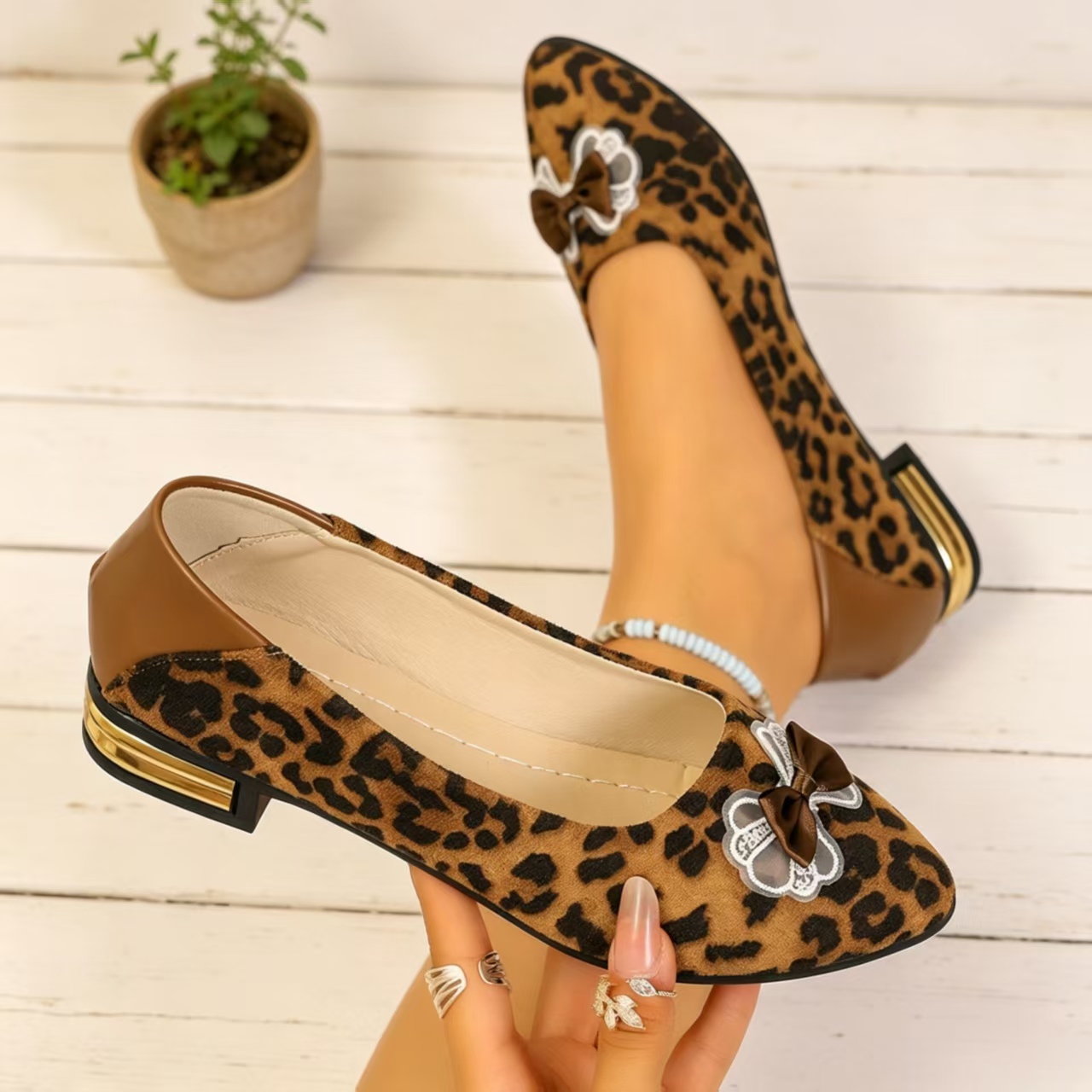Men'S Shoes Slip On - Sonbahar Modası Sivri Burunlu Düşük Blok
