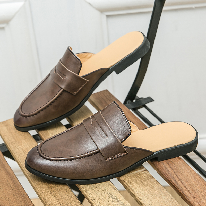 Men'S Shoes Business Casual - Erkekler Modaya Uygun Yarım Topuklu Deri