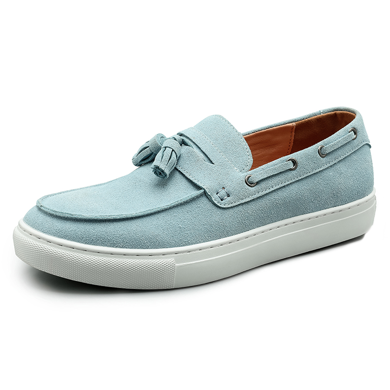 Men'S Shoes Hugo Boss - Klasik Erkek Süet Deri Püsküllü Loafer'lar