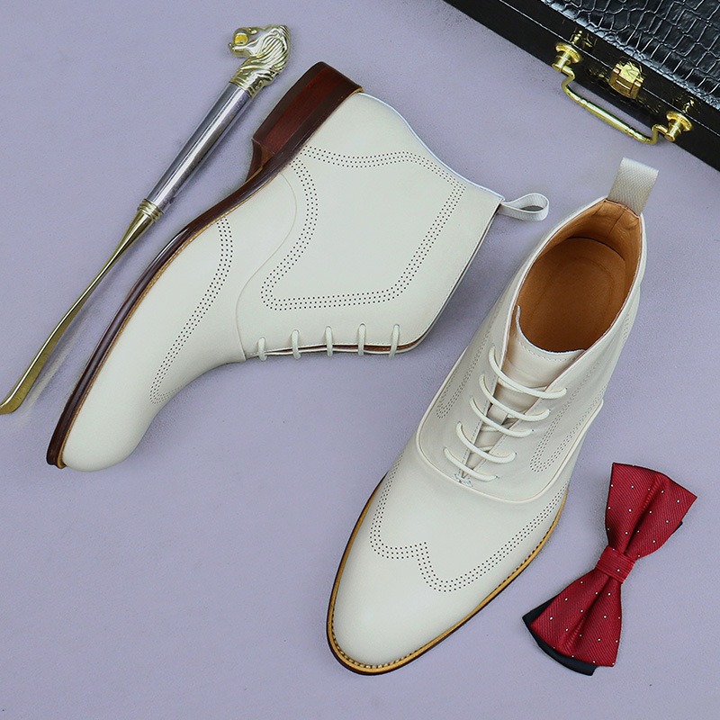 Men'S Shoes Brogues - Şık Erkek Hakiki Deri Chelsea Botları