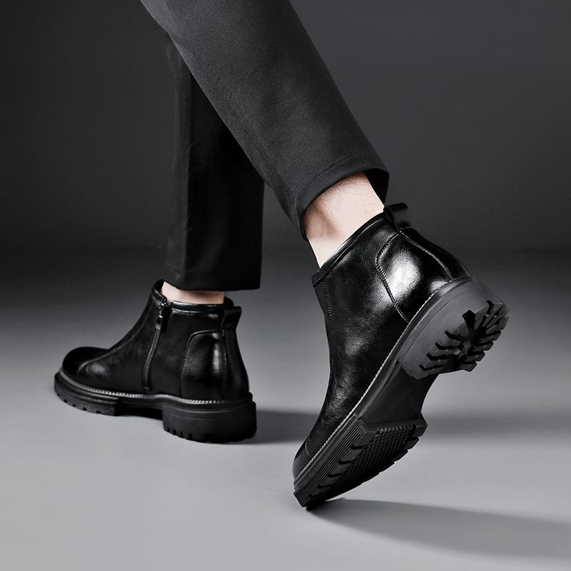Men'S Shoes Business Casual - Yeni 2026 Erkek Deri Slip-On Botlar