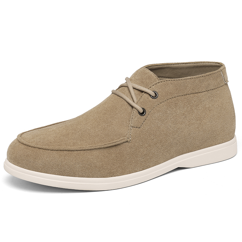Men'S Shoes Black And White - Klasik İngiliz Tarzı Süet Deri Erkek