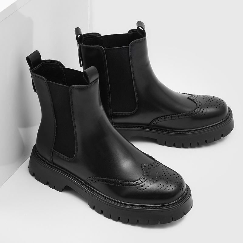 Men'S Shoes Brogues - erkek moda hakiki deri çizmeler marka