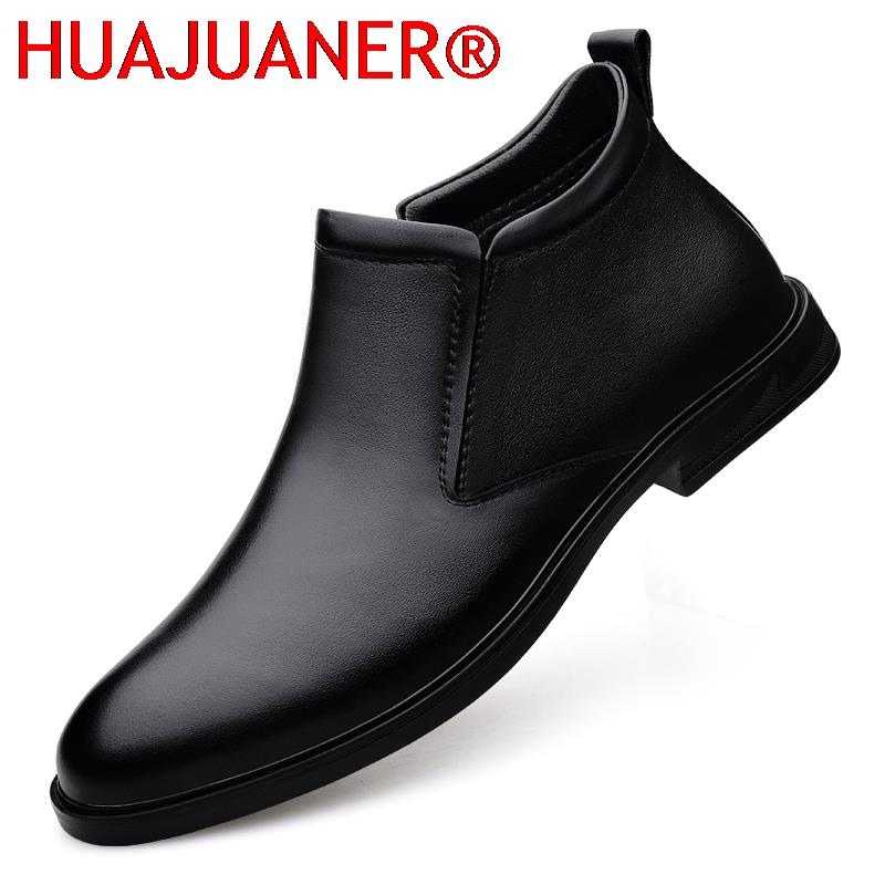 Men Shoes Branded - Chelsea Çizmeler Siyah erkek Kısa Hakiki