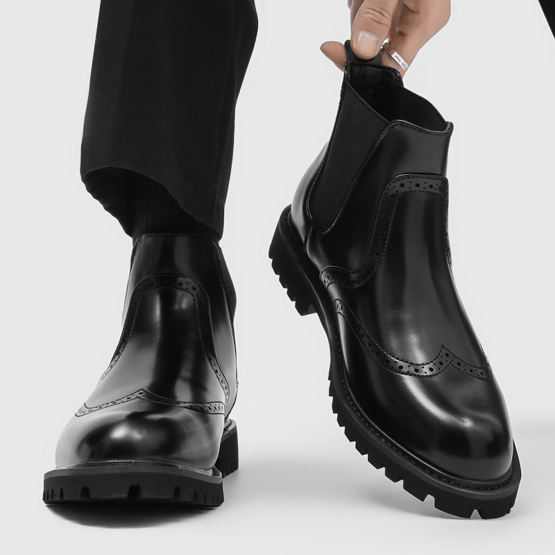 Men'S Shoes Brogues - erkek moda iş düğün chelsea botları