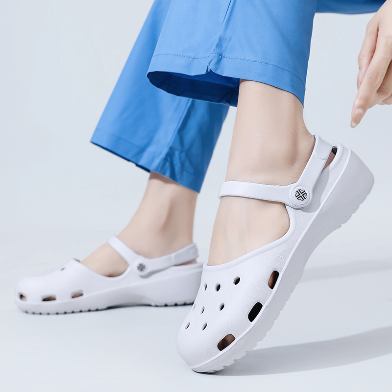 Men'S Shoes With Velcro - Kadınlar için Croc Ayakkabılar, Yazlık Düz