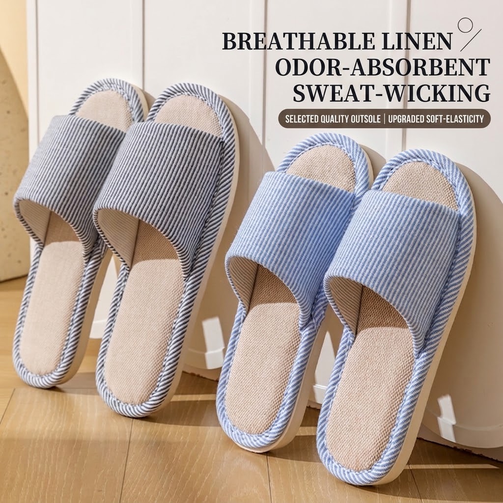 Men'S Shoes Slip On - Nefes Alabilen Keten Terlik Kadın Erkek