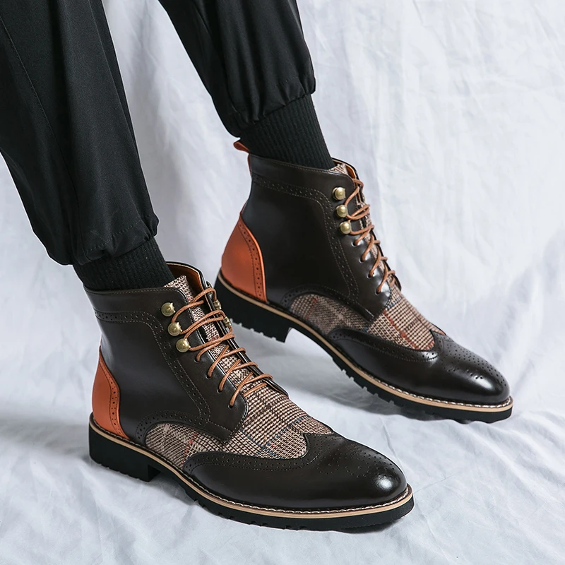 Retro Siyah Yüksek Bilekli Erk - Men'S Shoes Brogues incelemesi ve fiyatı