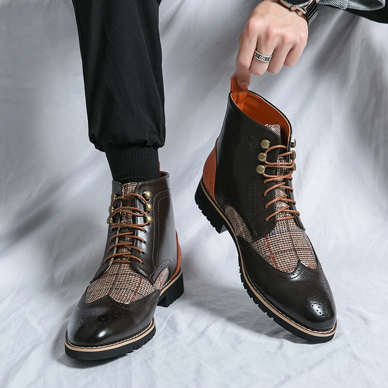 Retro Siyah Yüksek Bilekli Erk - Men'S Shoes Brogues incelemesi ve fiyatı