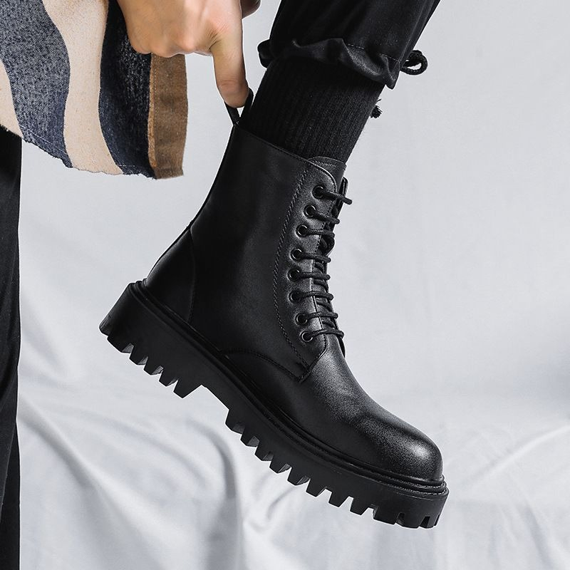 Erkek Yüksek Bilekli Deri Botl - Men'S Shoes With Height Increase incelemesi ve fiyatı
