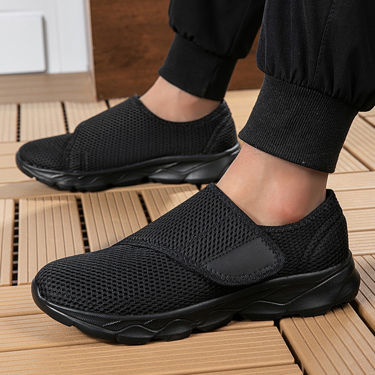 Yeni Erkek Nefes Alabilen File - Men'S Shoes With Velcro incelemesi ve fiyatı