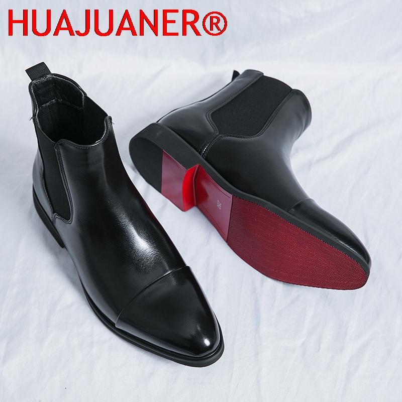 İngiliz Tarzı Erkek Siyah Chel - Men Shoes Red Bottom incelemesi ve fiyatı