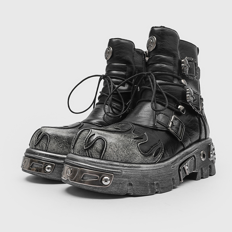 Punk Tarzı Retro Havalı Kafata - Men'S Shoes With Height Increase incelemesi ve fiyatı
