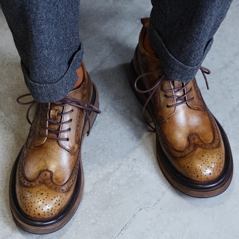 İngiliz Brogue Oyma Yüksek Top - Men'S Shoes Brogues incelemesi ve fiyatı