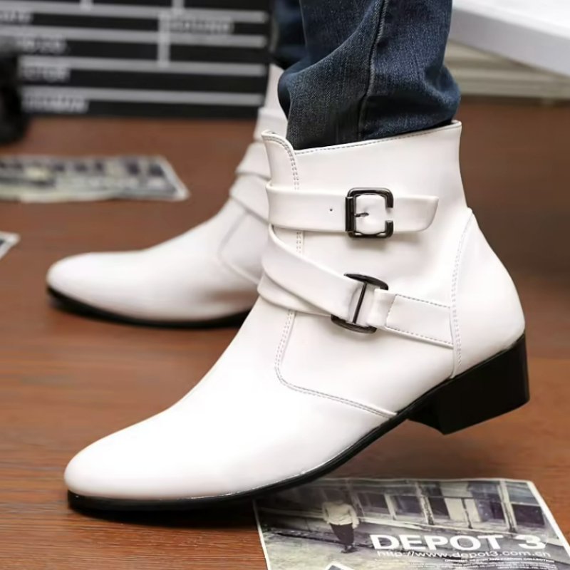Lüks Erkek Botları Deri Chelse - Men'S Shoes Black And White incelemesi ve fiyatı
