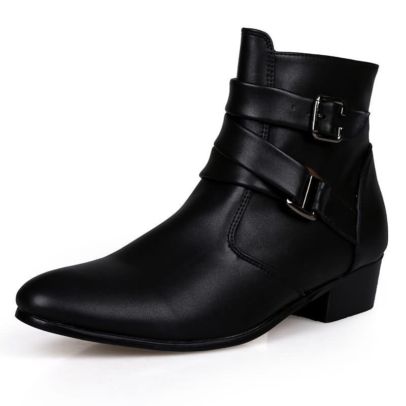 Lüks Erkek Botları Deri Chelse - Men'S Shoes Black And White incelemesi ve fiyatı