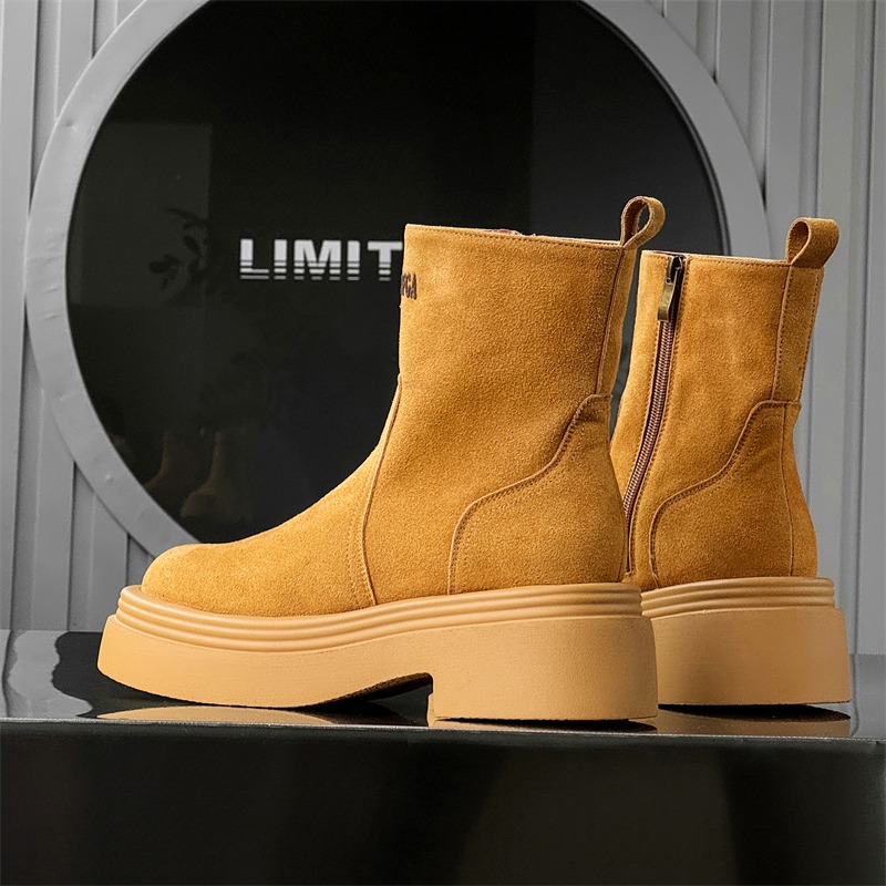 Kışlık Avrupa Amerika Retro Ka - Men'S Shoes With Height Increase incelemesi ve fiyatı