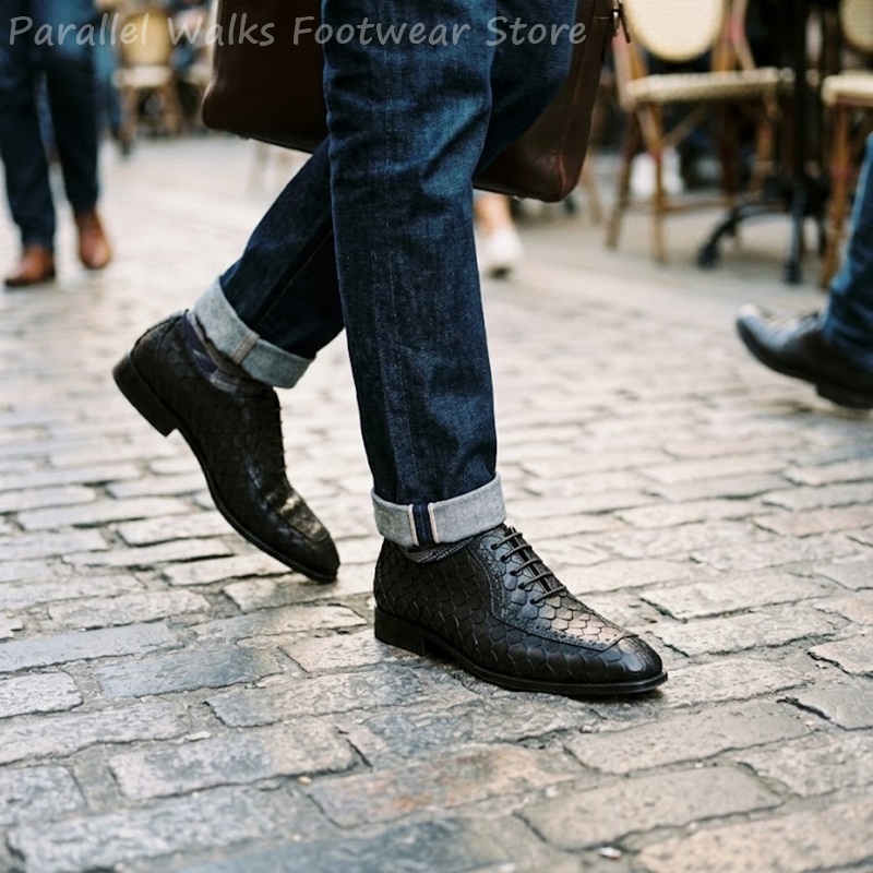 Erkekler İçin Balık Pul Desenl - Men'S Shoes Brogues incelemesi ve fiyatı