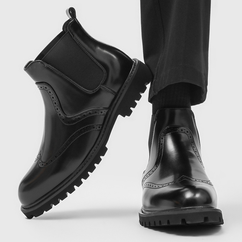 erkek moda iş düğün chelsea bo - Men'S Shoes Brogues incelemesi ve fiyatı